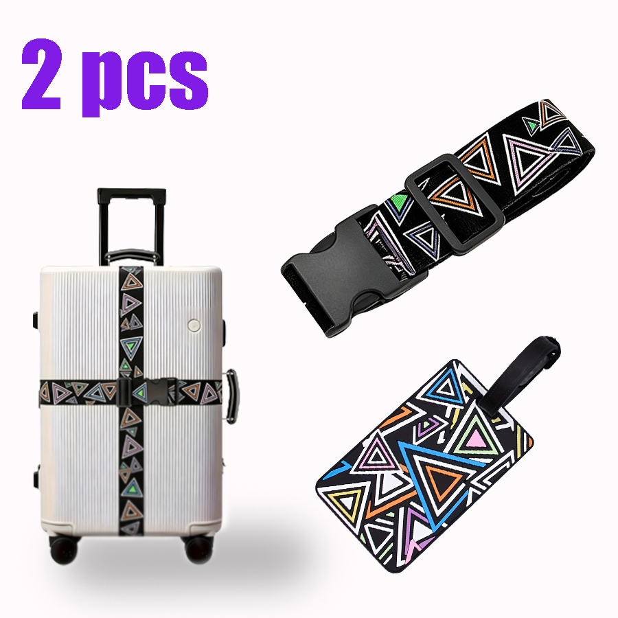 Travel Accessories Designer - مجموعة من حزامين لحمل الأمتعة بطبعات