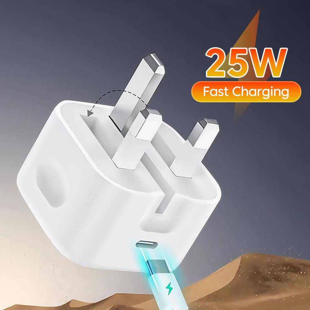 Travel Accessories Iphone - شاحن بريطاني قياسي 25 واط شحن