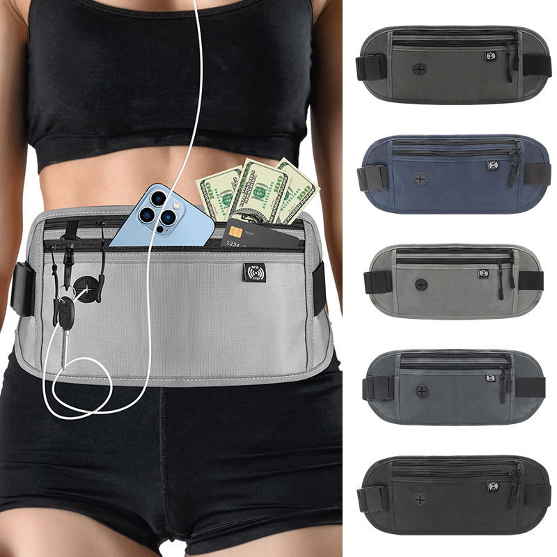 Money Belt Hidden - حقيبة خصر غير مرئية للسفر لجواز