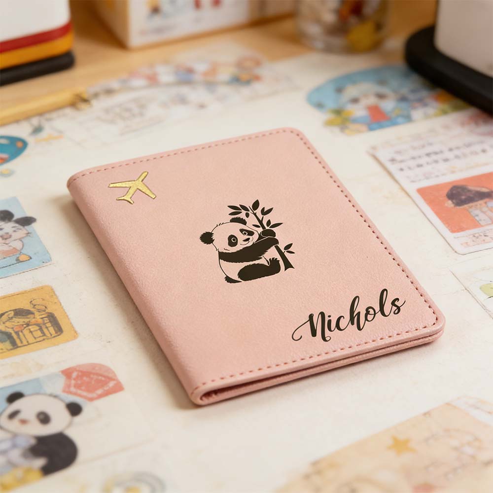 Travel Accessories Gifts For Men - غطاء جواز سفر مخصص بالاسم الشخصي،