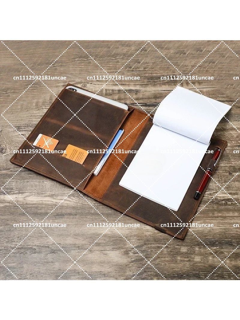 Document Organizer Folder - حافظة مستندات جلدية كلاسيكية B5، حقيبة