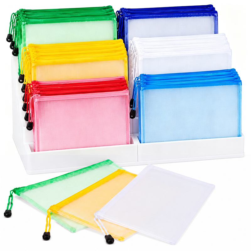 Document Organizer Folder - 5/20 قطعة حقائب شبكية بسحاب A4/A5