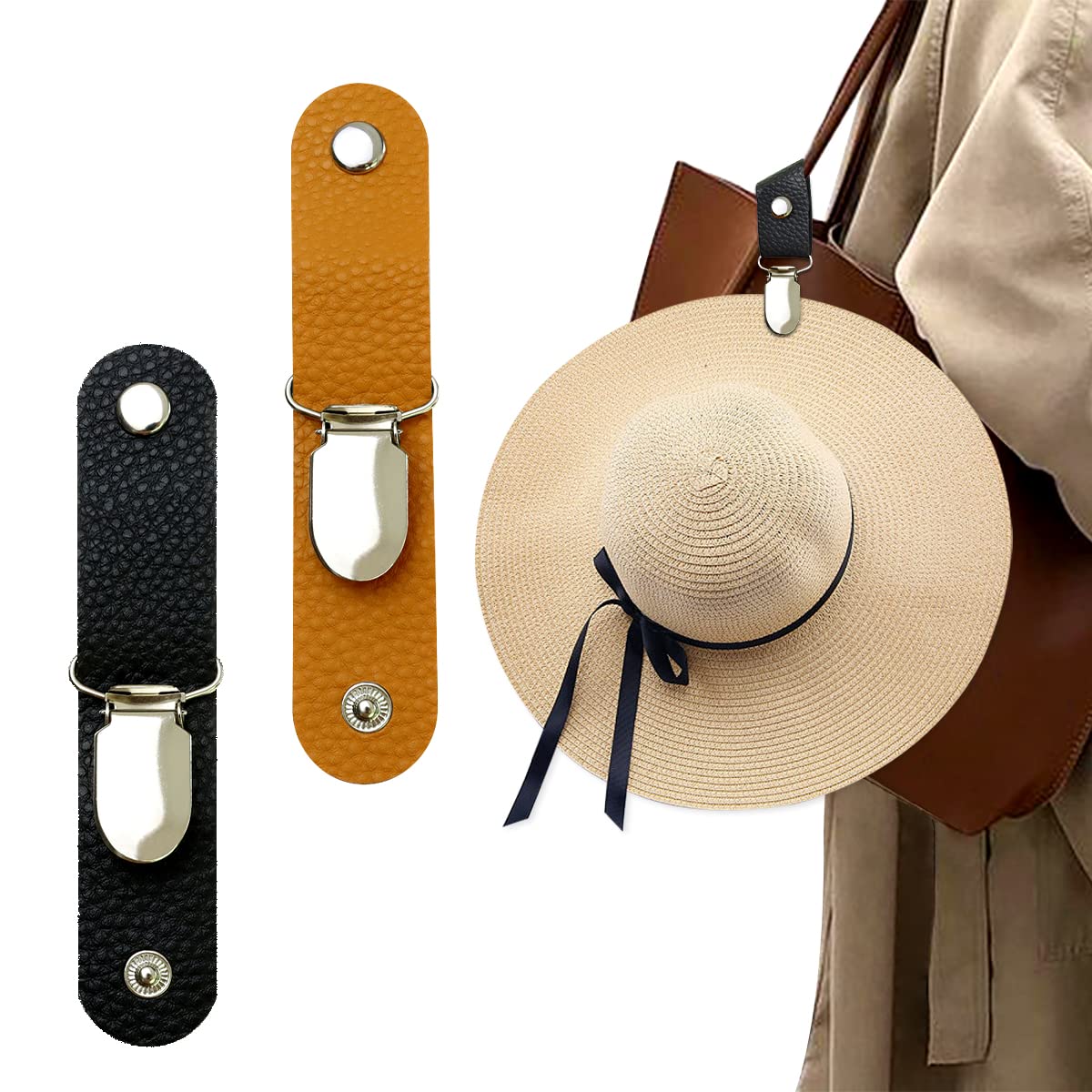 Travel Accessories Bag For Women - مشبك قبعة من الجلد الصناعي للسفر،