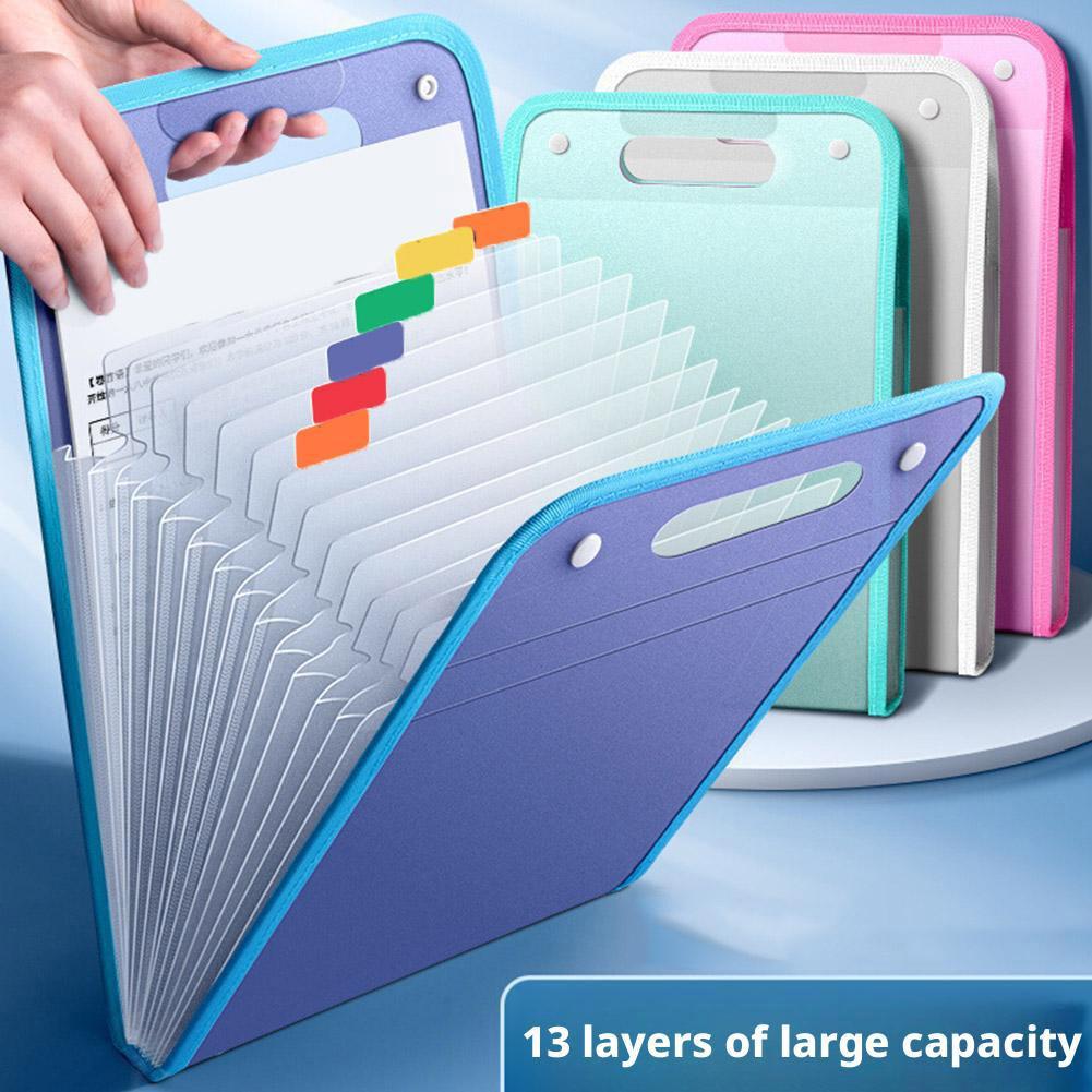 Document Organizer Folder - حافظة ملفات محمولة بـ 13 جيبًا