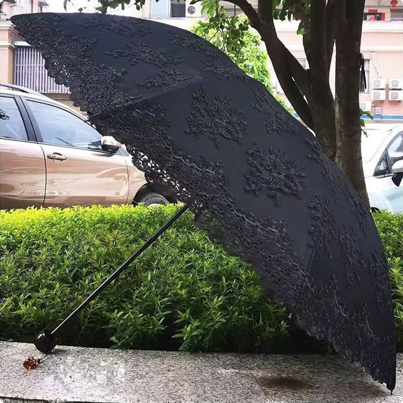 2 3 أضعاف الفاخرة النساء مظلة  - مراجعة Travel Umbrella Compact وسعره