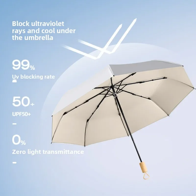 مظلة مدمجة من التيتانيوم الفضي - مراجعة Travel Umbrella Compact وسعره