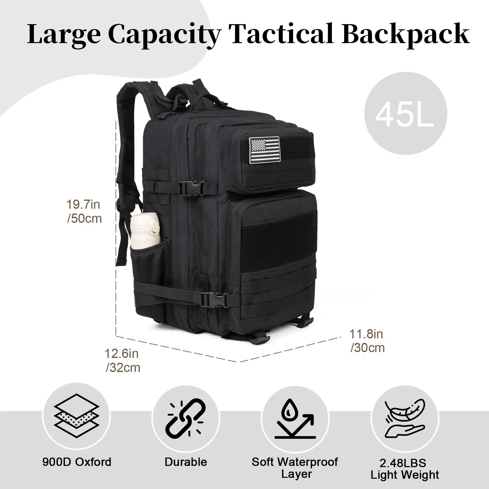 حقيبة ظهر عسكرية تكتيكية بسعة  - مراجعة Travel Packing Accessories وسعره