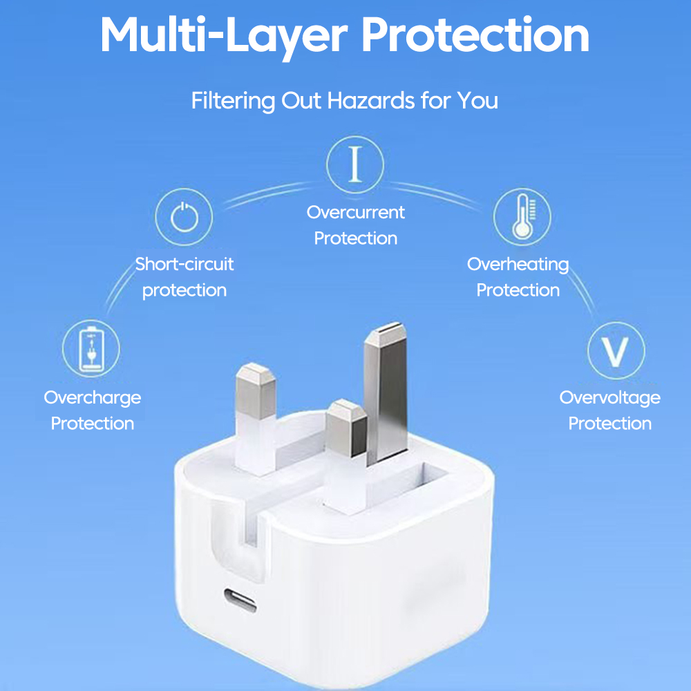 شاحن بريطاني قياسي 25 واط شحن  - مراجعة Travel Accessories Iphone وسعره