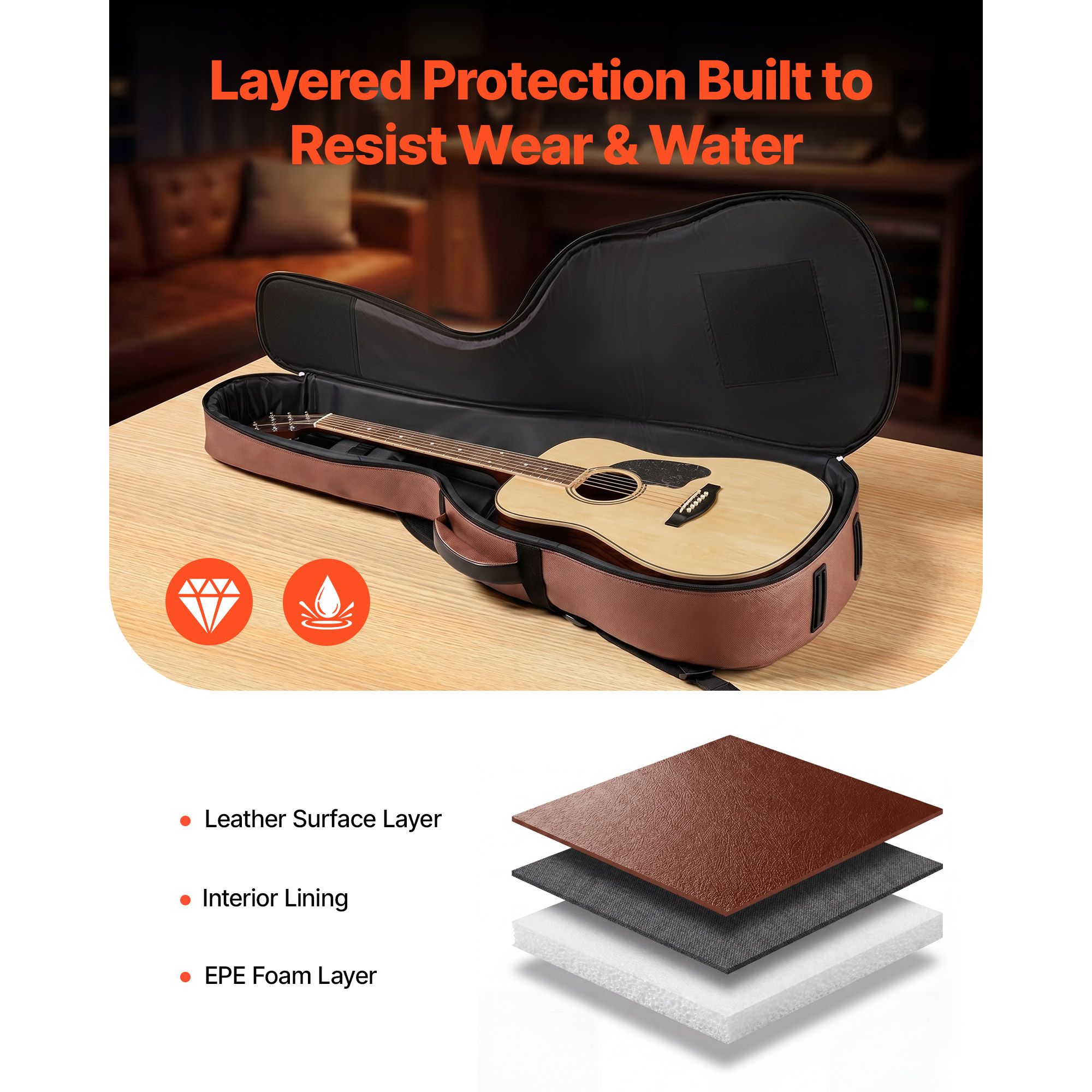 حقيبة جيتار صوتي صلبة، 47.1 بو - مراجعة Travel Accessories Gadget وسعره