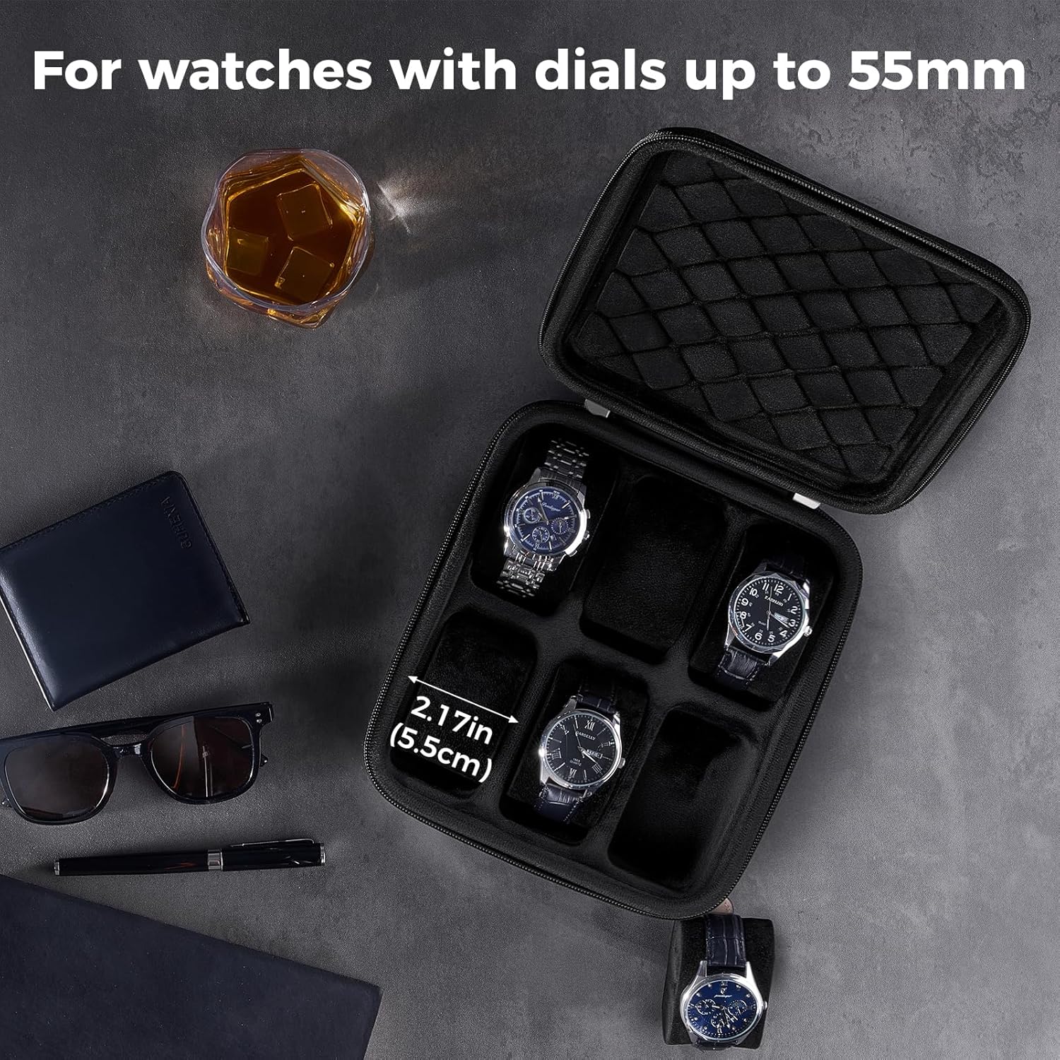 حقيبة تخزين ساعات السفر بـ 6 ف - مراجعة Travel Accessories Gifts For Men وسعره