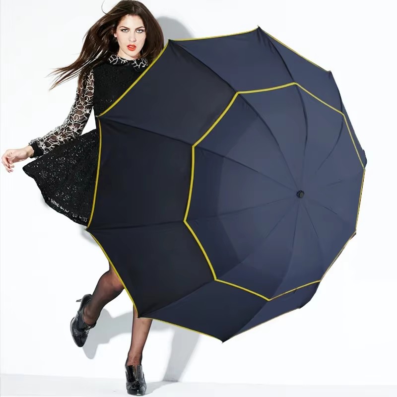 مظلة مزدوجة قوية مقاومة للرياح - مراجعة Travel Umbrella Compact وسعره