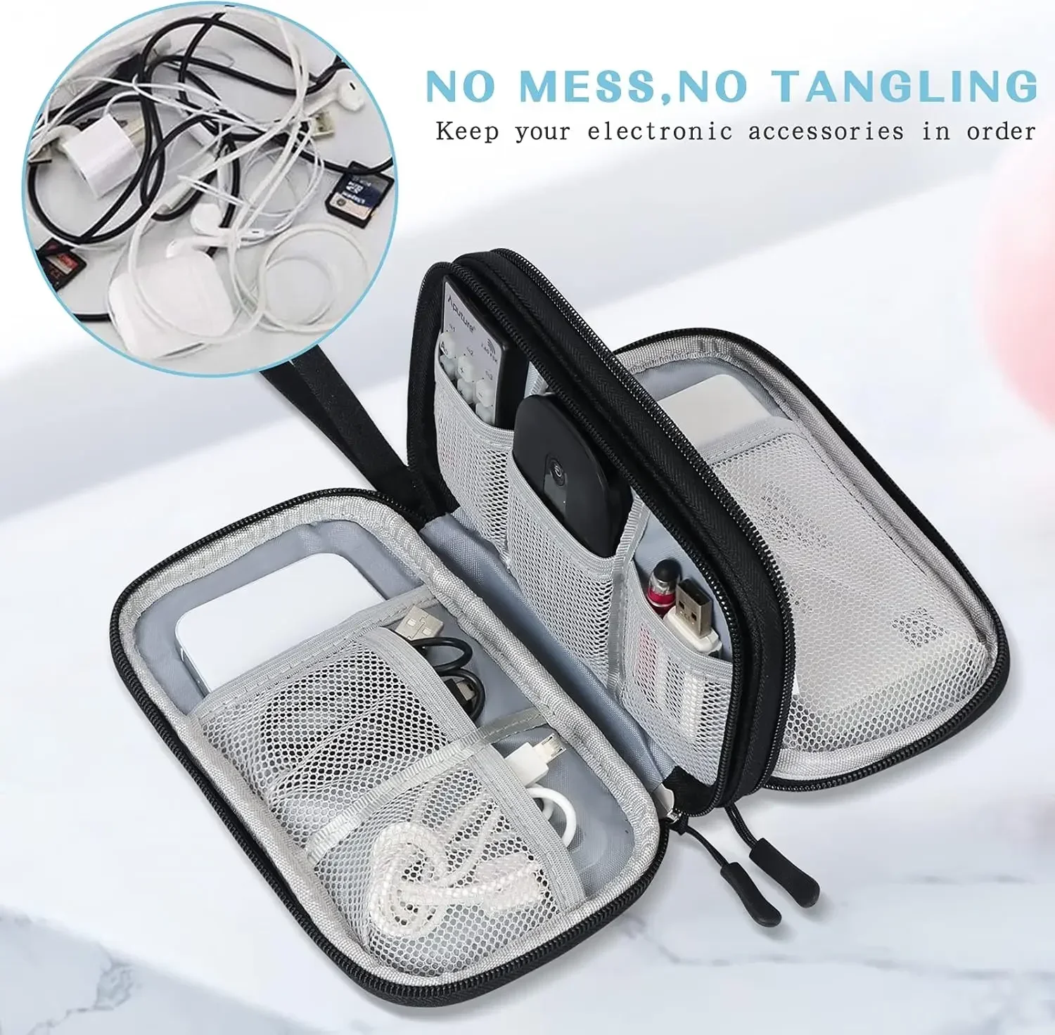 حقيبة كابلات للسفر، حقيبة تخزي - مراجعة Travel Accessories Gadget وسعره