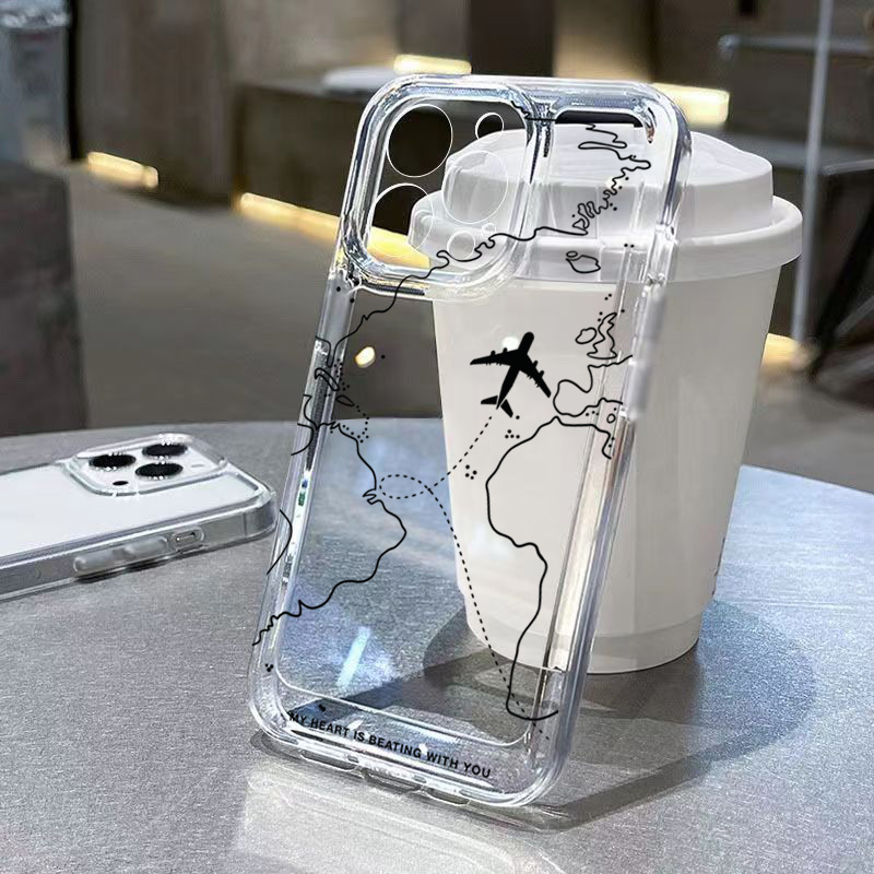 غطاء هاتف شفاف بتصميم مسار طائ - مراجعة Travel Accessories Iphone وسعره