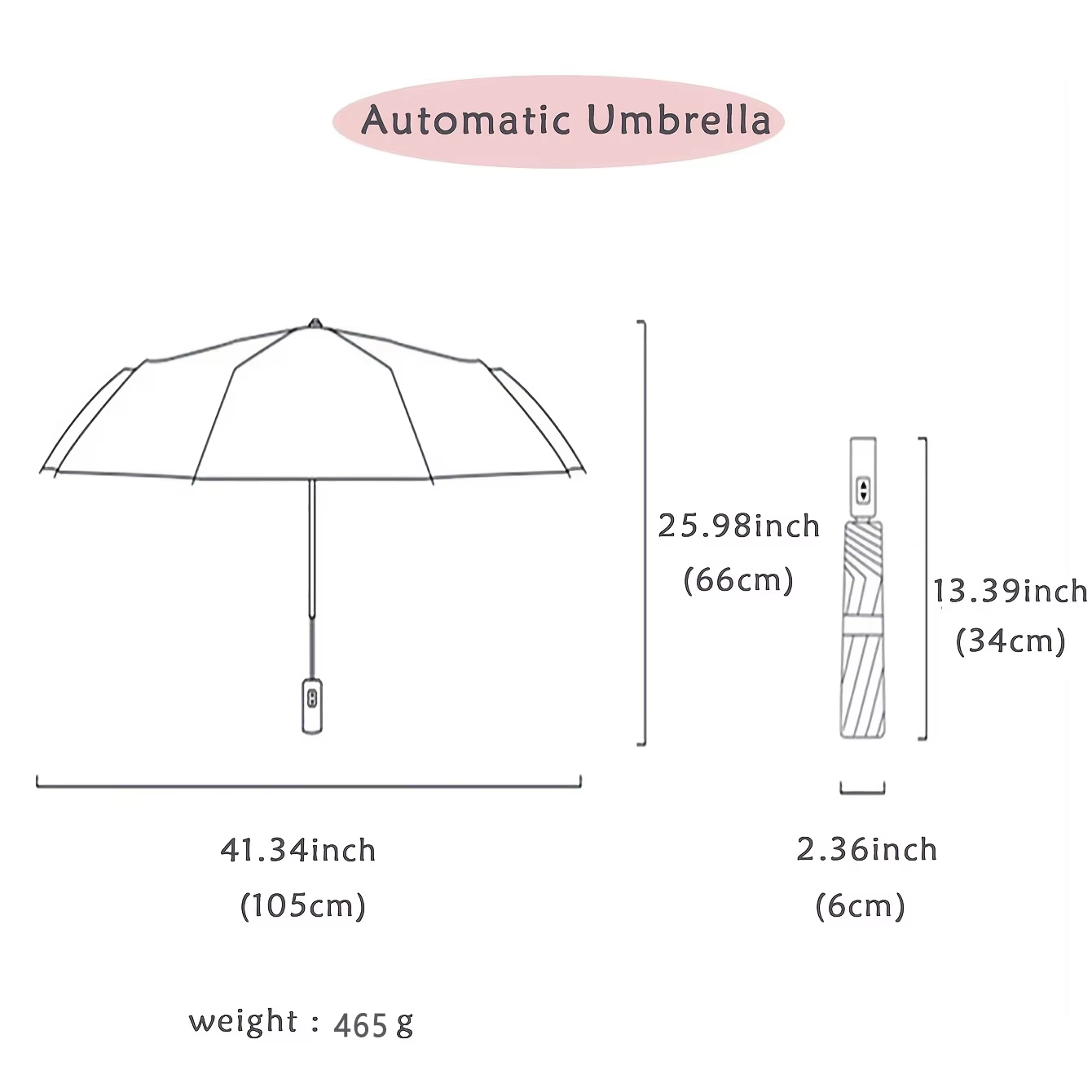 مظلة سفر قابلة للطي، أوتوماتيك - مراجعة Travel Umbrella Compact وسعره