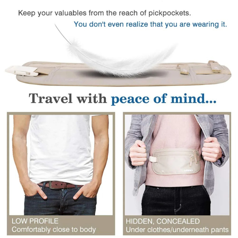حقيبة خصر غير مرئية للسفر لجوا - مراجعة Money Belt Hidden وسعره