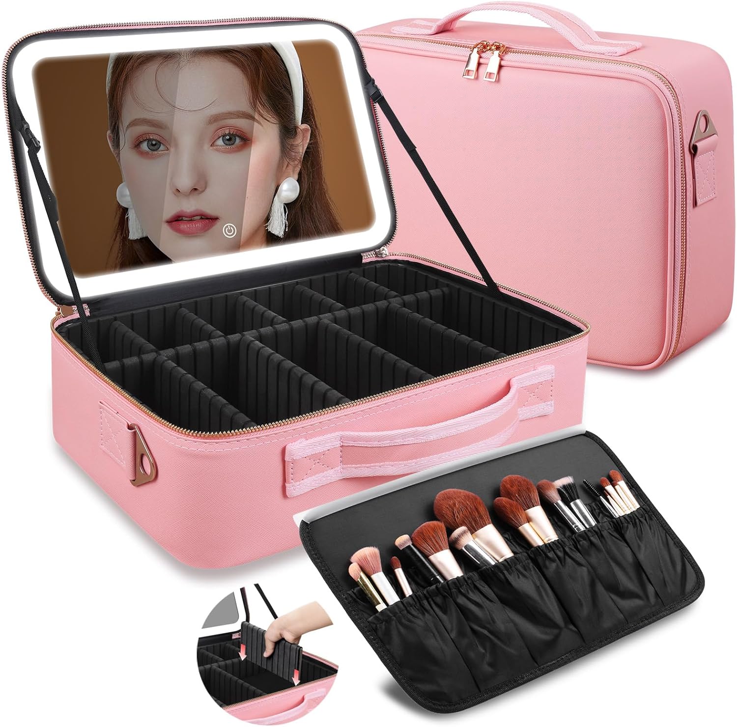 حقيبة مكياج كبيرة السعة 15''×1 - مراجعة Travel Packing Accessories وسعره